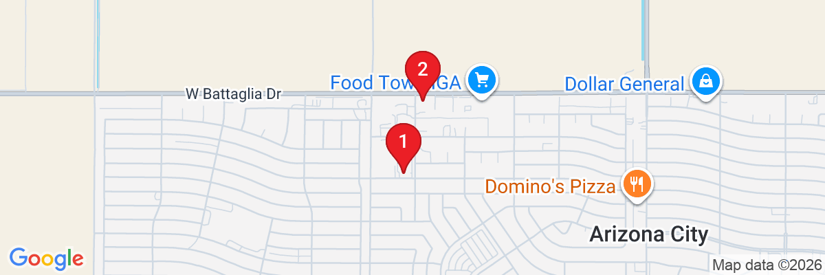 Map showing facility locations
