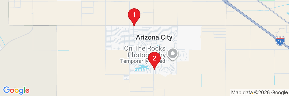 Map showing facility locations