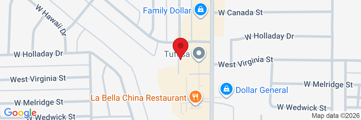 Map showing facility locations