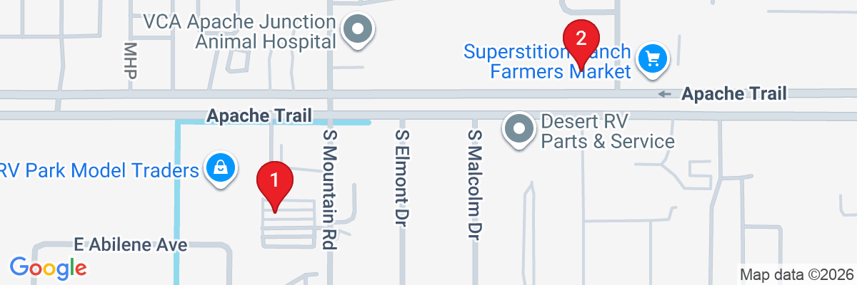 Map showing facility locations