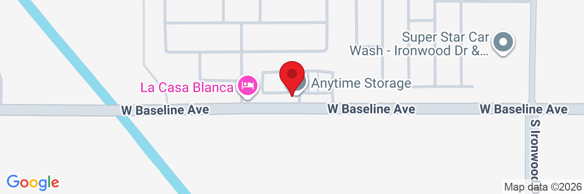 Map showing facility locations
