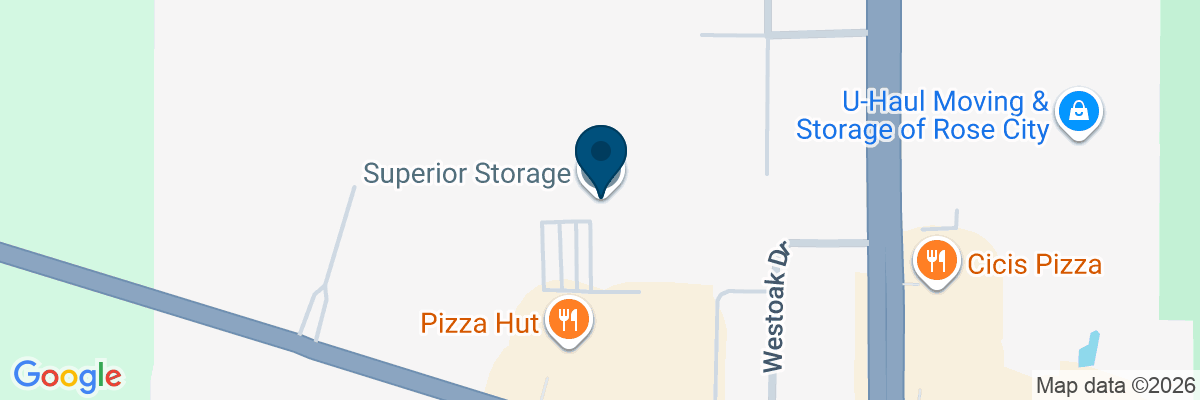 Map showing facility locations