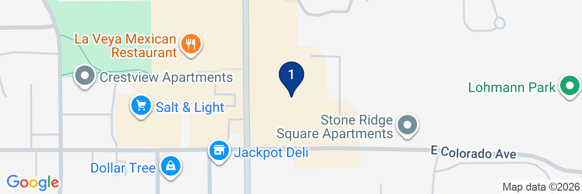 Map showing facility locations