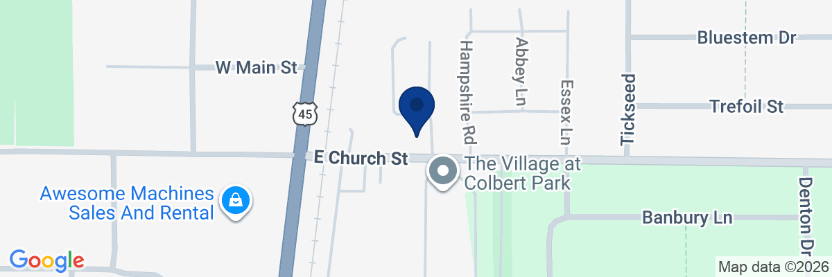 Map showing facility locations