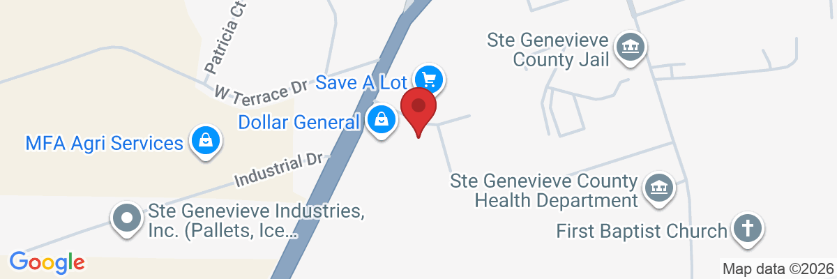 Map showing facility locations