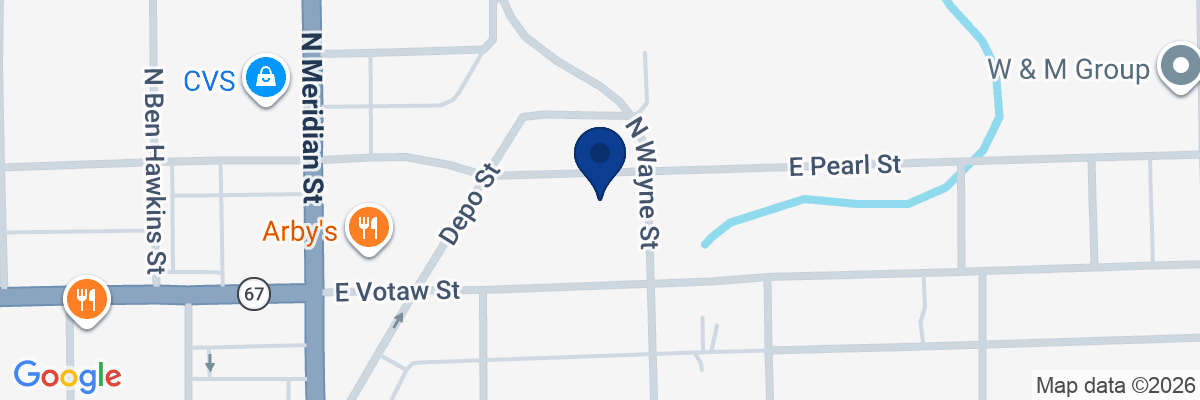 Map showing facility locations