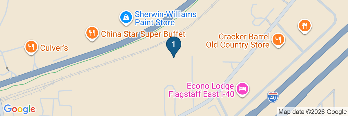 Map showing facility locations