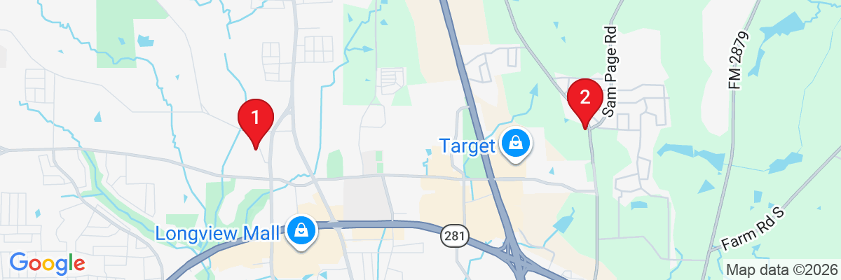 Map showing facility locations