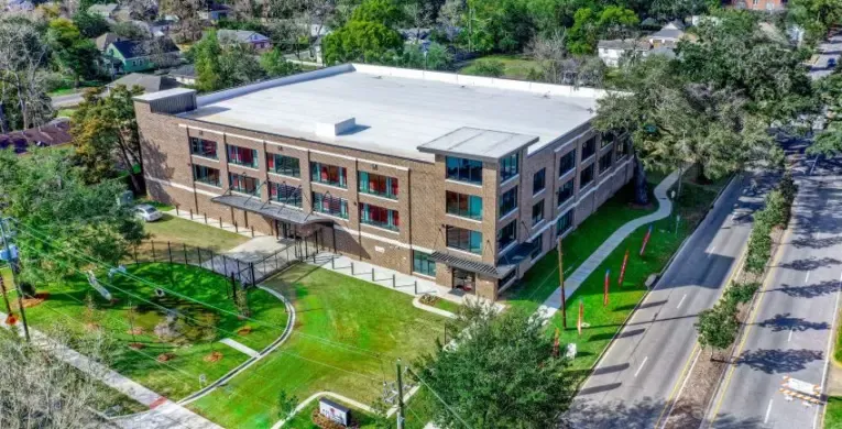 Anytime storage multi-story self-storage facility located in Mobile, Alabama.