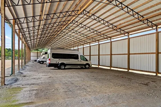 Large vehicle parking space.