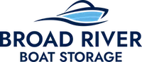 Broad River Boat Storage Logo with boat on river