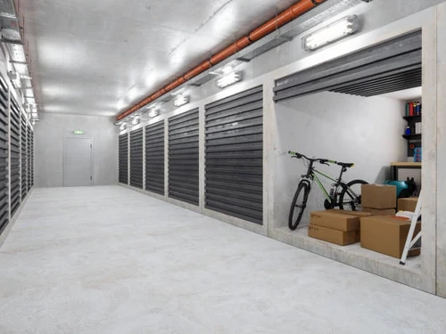 Climate-Controlled Storage Unit Neatly Organized