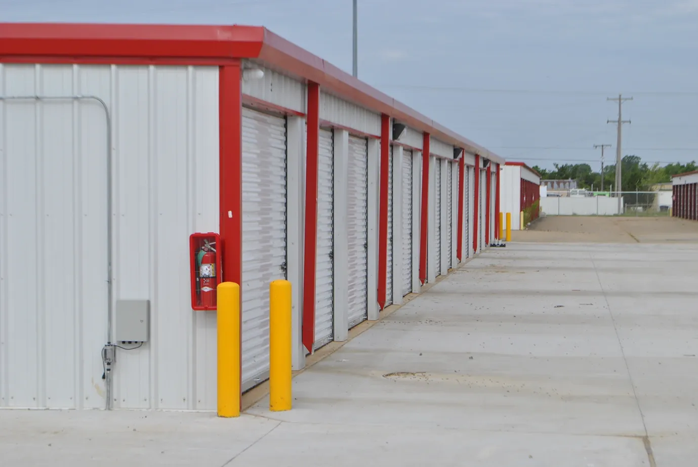 Outdoor roll up storage.