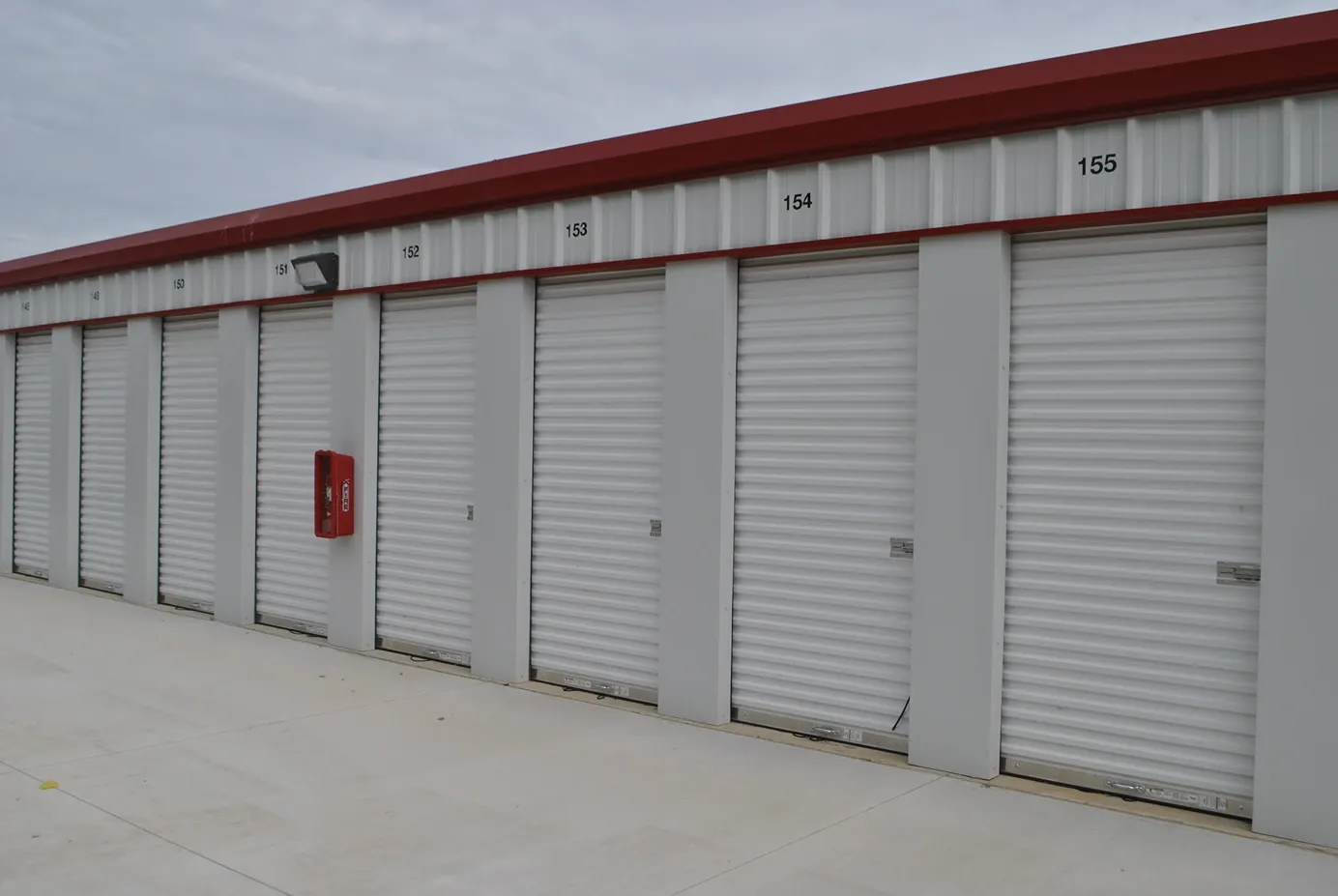 Outdoor storage lockers.