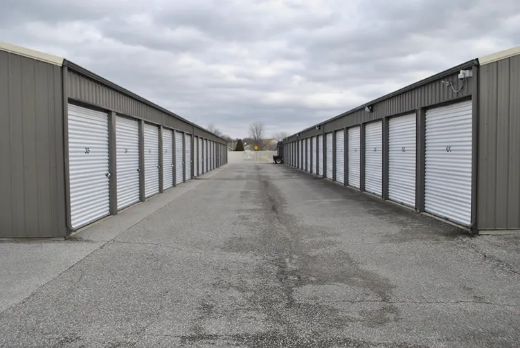 Exterior view of storage units at Planet Self Storage.