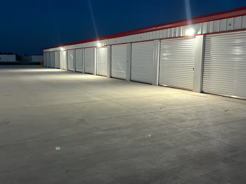 Well lit storage units.