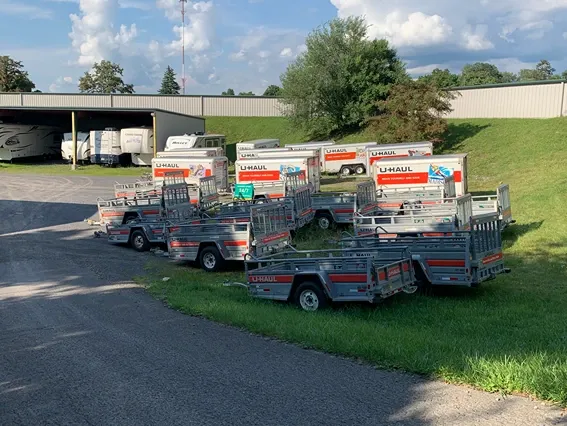 U-Haul trailers for use.