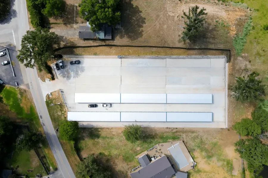 Aerial storage facility exterior