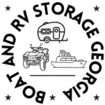 Boat and RV Storage Georgia Logo with boats and RV in middle 