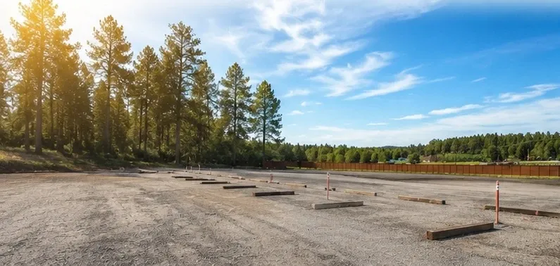 Gravel lot for RV parking